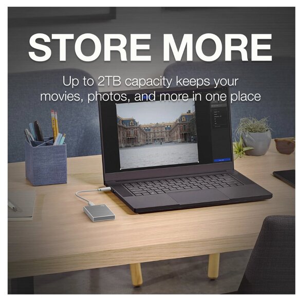 Seagate Hard Drive- One Touch SSD 1TB External SSD Portable - Silver *BNIB* - Picture 5 of 8